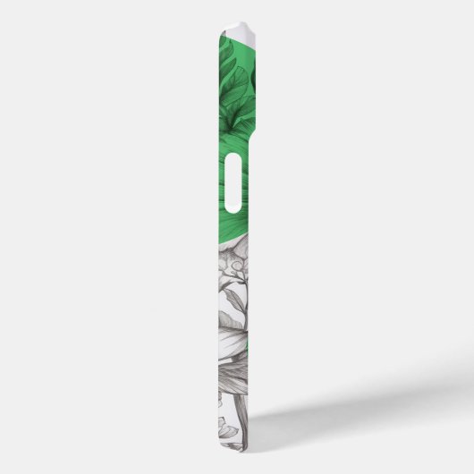 Moderne Bloemtekening kelly groen Retro cirkels Case-Mate iPhone Case (Achterkant / Rechts)