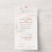 moderne bloesem met blozen (geen ENV nodig) All In One Uitnodiging (Binnen)