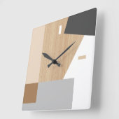 Moderne blokbalk Kunst op nephout Vierkante Klok (Hoek)