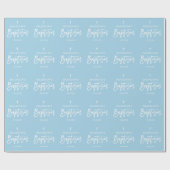 Moderne Blue Boy doop Cadeaupapier (Vlak)