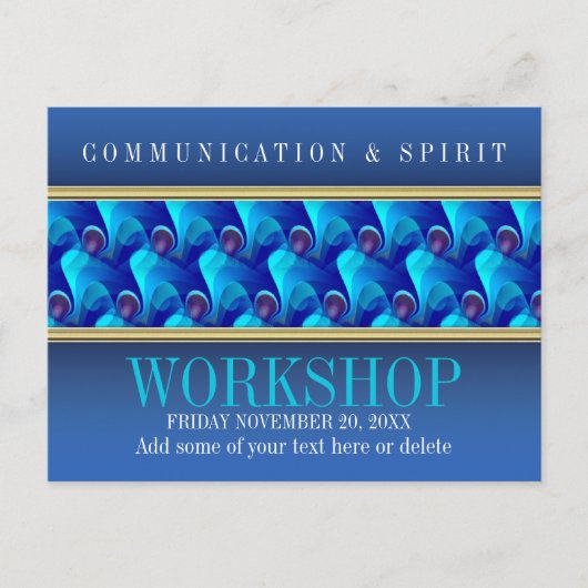Moderne Blue Business Workshop Invitation modèle (Devant)