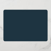 Moderne Blue Chic Photo Faire-part de graduation (Verso)