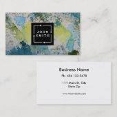 Moderne Blue Graffiti Cool Abstract Art Business C Visitekaartje (Voorkant / Achterkant)