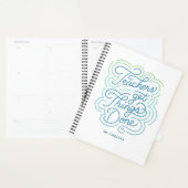 Moderne Blue Green Swirl Enseignants Obtenez des c (Devant avec enveloppe)