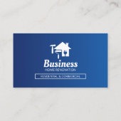 Moderne Blue Home renovatie Aannemer verbouwen Visitekaartje (Achterkant)