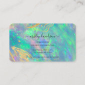 Moderne Blue Opal Visitekaartjes (Achterkant)