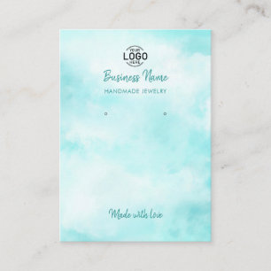 Moderne Blue Sky Clouds Earning Display Card Visitekaartje