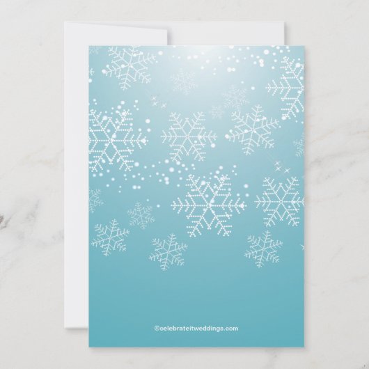 Moderne Blue Snowflake Boys Baby shower Invitation (Dos)