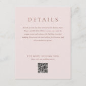 Moderne Blush Bruin Monogram Aarde Toon bruiloft Informatiekaartje (Voorkant)