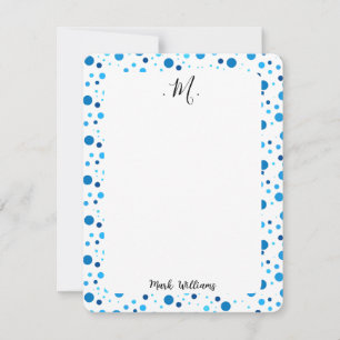 Moderne Blush en Marineblauw Notitiekaartje