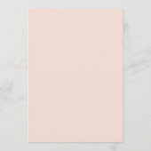 Moderne Blush en Zwarte Script Bruiloft Menu (Achterkant)