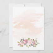Moderne Blush Pink Floral Flowers First Community Kaart (Achterkant)