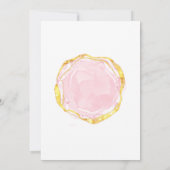 Moderne Blush Pink Girly Trendy Sweet 16 Uitnodigi Kaart (Achterkant)