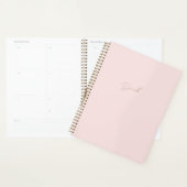 Moderne Blush Pink Minimalist | Naam Gold Script Planner (Display)
