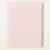 Moderne Blush Pink Minimalist | Naam Gold Script Planner (Achterkant)
