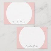 Moderne Blush rose blanc Script Modèle Élégant (Devant / Derrière)