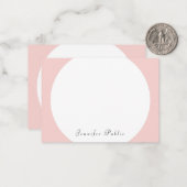 Moderne Blush rose blanc Script Modèle Élégant (Devant/Arrière en situation)