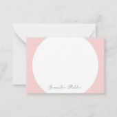 Moderne Blush rose blanc Script Modèle Élégant (Dos)