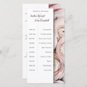 Moderne Blush rose fleur élégant programme de mari (Devant / Derrière)