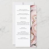 Moderne Blush rose fleur élégant programme de mari (Dos)