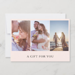 Moderne Blush roze fotografie cadeaubon