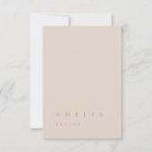 Moderne Blush roze gastkaart (Voorkant)