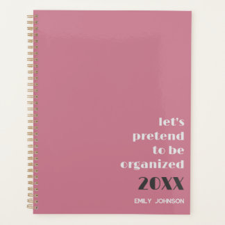 Moderne Blush Roze Gepersonaliseerde Organisatie Planner