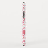 Moderne Blush roze heldere tropische bloemen Case-Mate iPhone Case (Achterkant/rechts)