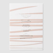 Moderne Blush Roze Lijnen Abstracte Kunst Bruiloft Vellum Uitnodigingen (Voorkant)
