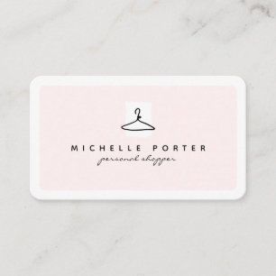 Moderne blush roze mode stylist personal shopper visitekaartje