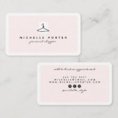 Moderne blush roze mode stylist personal shopper visitekaartje (Voorkant / Achterkant)