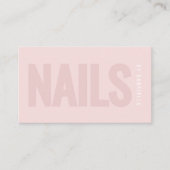 Moderne Blush Roze Nagel Tech QR Code Visitekaartje (Voorkant)