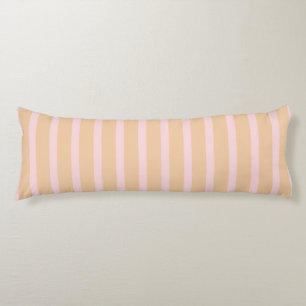 Moderne Blush Roze Perzik Taffy Gestreept Lichaamskussen