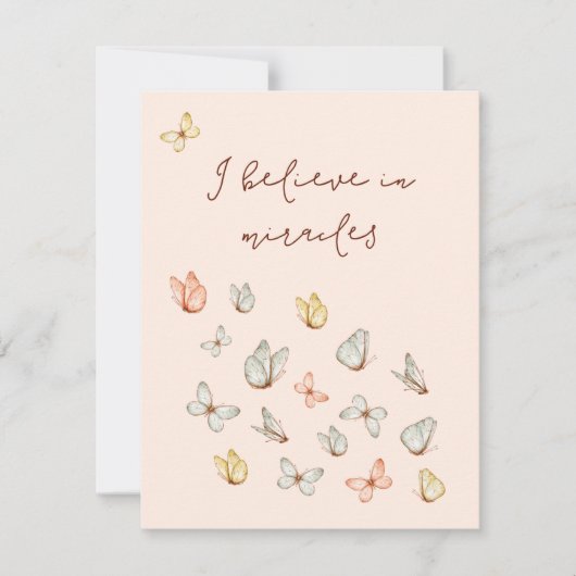 Moderne blush roze vlinders zonder blozen (Voorkant)