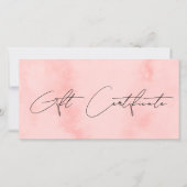 Moderne blush roze waterverf make-up & haar (Voorkant)