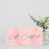 Moderne blush roze waterverf make-up & haar (Staand voorkant)