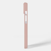 Moderne Blush Roze Witte Monogram Naam Case-Mate iPhone Case (Achterkant / Links)