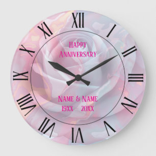 Moderne Blush Roze Zachte Mint Gouden Luxe Collect Grote Klok