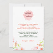 Moderne blush waterverf floral Wedding Kaart (Voorkant)