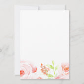 Moderne blush waterverf floral Wedding Kaart (Achterkant)