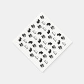 Moderne Boekachtige Bibliofiel Boek Patroon Servet (Hoek)