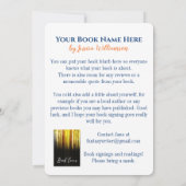 Moderne Boekenlancering Signing Party Kaart (Achterkant)