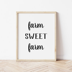 Moderne Boerderij — Boerderij op fijn papier Poster