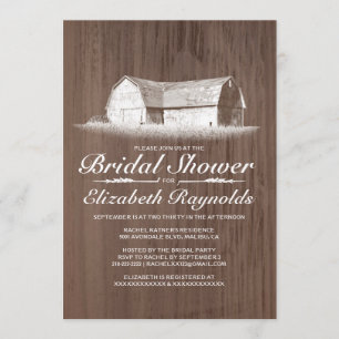 Moderne Boerderij Bridal Shower Invitations Kaart