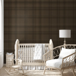 Moderne boerderij Brown Plaid Rustieke Lodge Cabin Behang