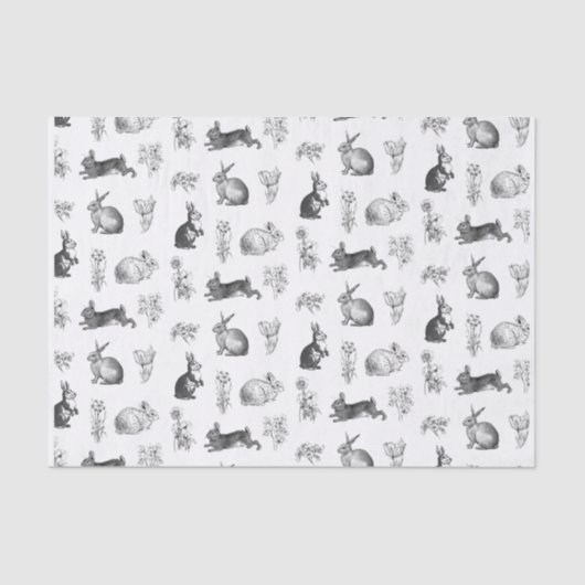 Moderne  boerderij Paaskonijnen Tissuepapier (Voorkant)