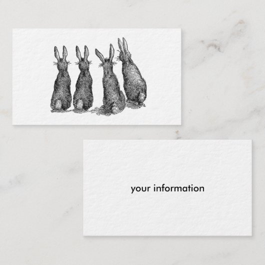 Moderne boerderij Paaskonijnen Visitekaartje (Voorkant / Achterkant)