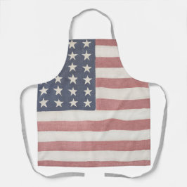 Moderne boerderij rustieke Amerikaanse vlag Schort