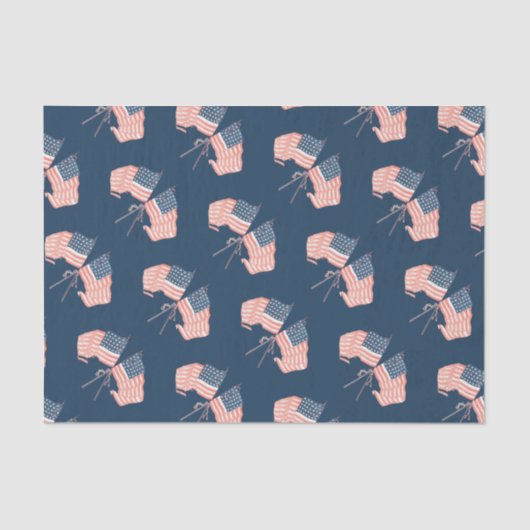 Moderne boerderij  rustieke Amerikaanse vlag Tissuepapier (Voorkant)