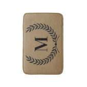 Moderne Boerderij Stijl Laurel met Monogram Badmat (Voorkant Verticaal)